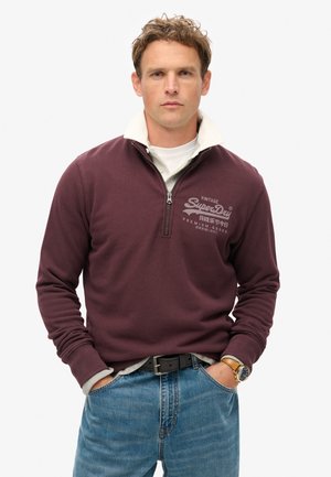 GRAPHIC HALF  - Sweatshirt - rich deep burgundy