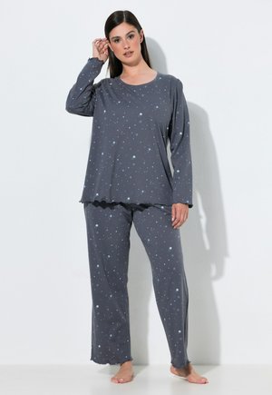 Ulla Popken, STAR PRINT 2-PIECE PAJAMA SET - Conjunto de pijama - dark grey