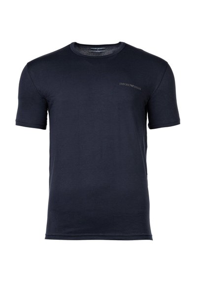Μαύρο κοντομάνικο t-shirt με στρογγυλή λαιμόκοψη και μικρό λογότυπο Emporio Armani στο αριστερό στήθος.