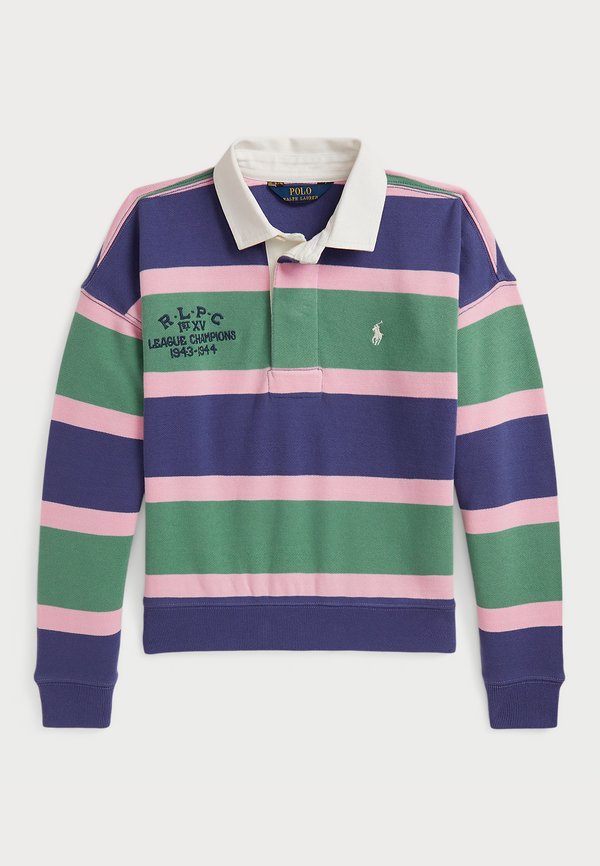 STRIPED TERRY RUGBY SWEATSHIRT - Sweatshirt - fairway multi