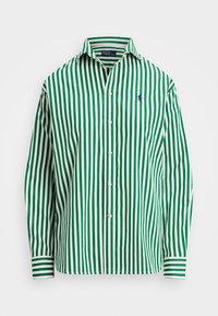 RELAXED FIT STRIPED COTTON SHIRT - Nööpidega pluus - green grass/white