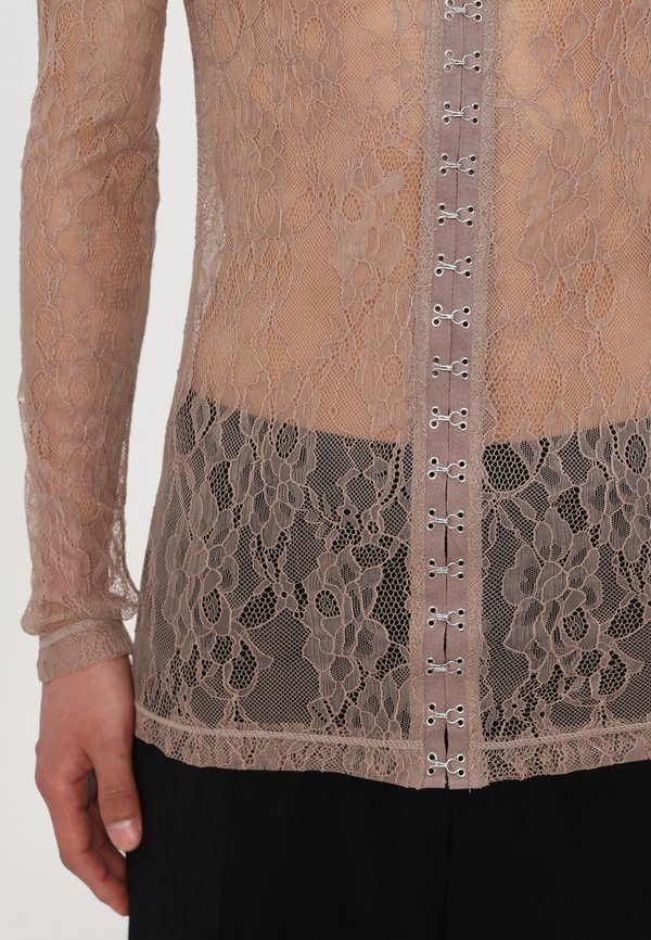 HOOKED LONG UNISEX - Long sleeved top - beige2