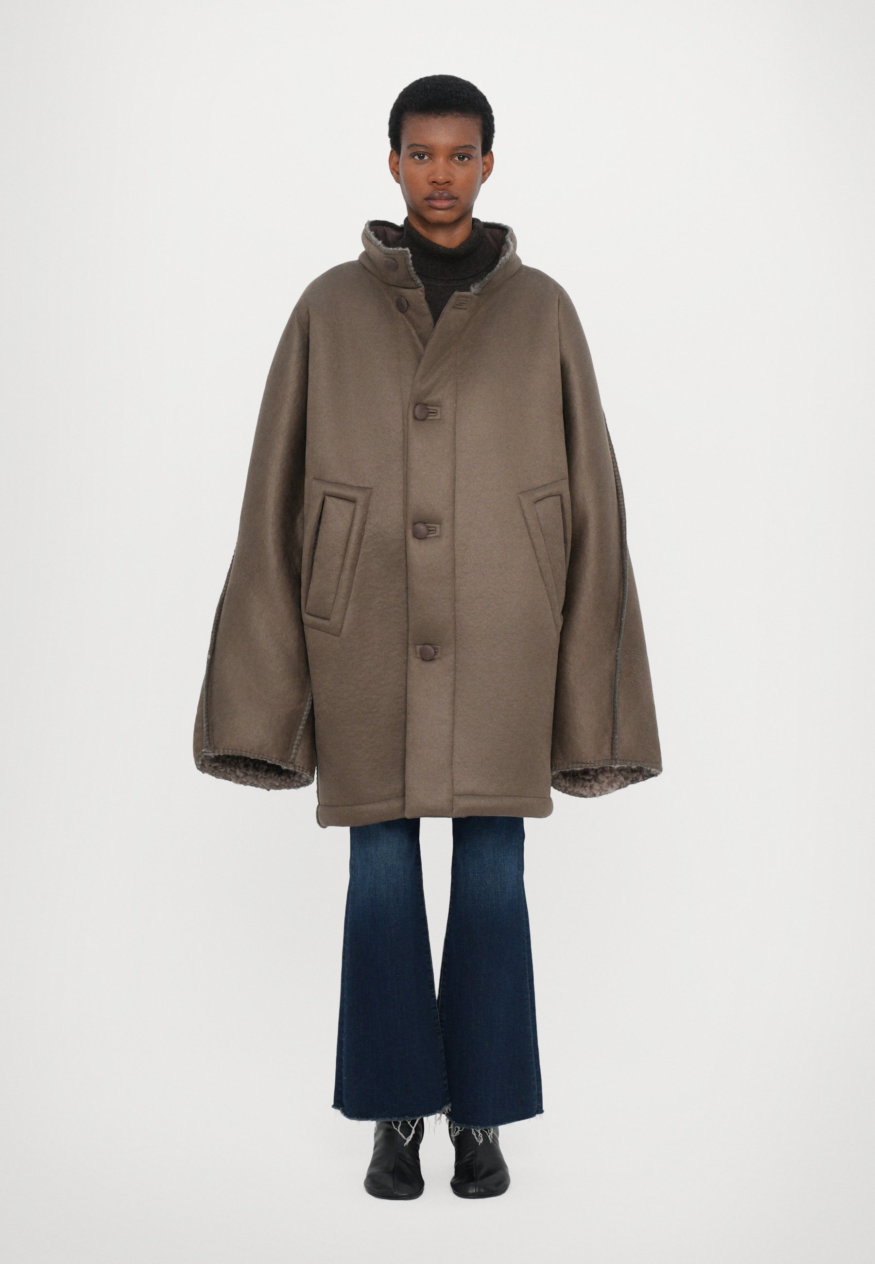 Henrik Vibskov Shape coat コート オーバーサイズ Henrik Vibskov DART JACKET - Classic coat - grey/brown - Zalando