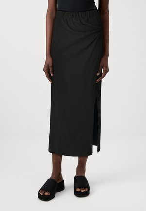 Noisy May NMCAMILLA LONG KNOT SKIRT - Jupe longue - black