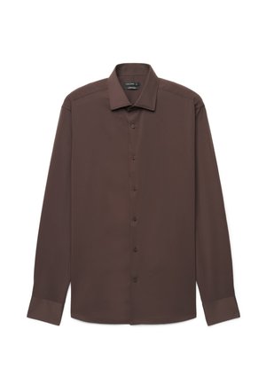 Calliope, CAMICIA TINTA UNITA - Camicia - caffè