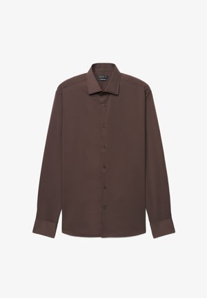 Calliope, CAMICIA TINTA UNITA - Camicia - caffè