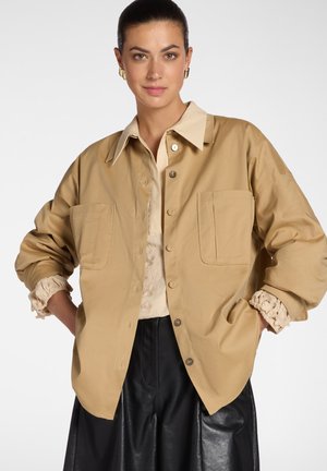 Elena Mirò, LUNGA IN GABARDINA - Camicia - beige