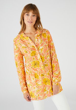 Damart, BASE VOLANTÉE FLEURIE - Blouse - Orange Floral