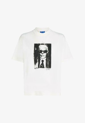 Karl Lagerfeld Jeans, PORTRAIT - T-shirt imprimé - egret