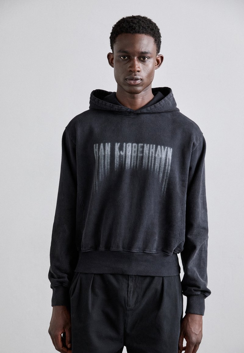 Han Kjøbenhavn FADED LOGO OVERSIZED HOODIE - Hoodie - black