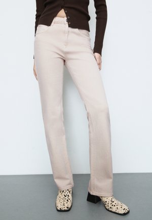 Stradivarius D98 - Jeans Straight Leg - mottled beige