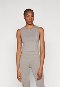 Under Armour - TRAIN SEAMLESS TANK - Top - pewter/white Thumbnail Image 1