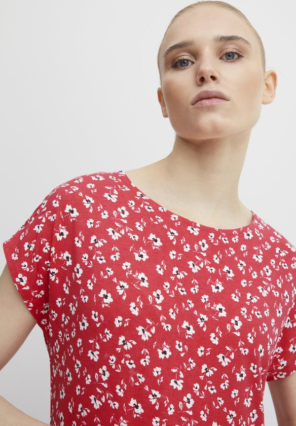 IHLISA - Jersey dress - raspberry wine flower2