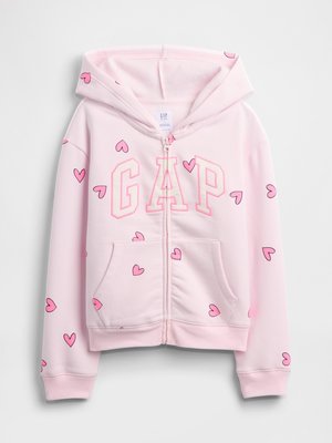 GAP KIDS RELAXED GAP LOGO ZIP HOODIE - Cipzáras pulóver - light pink