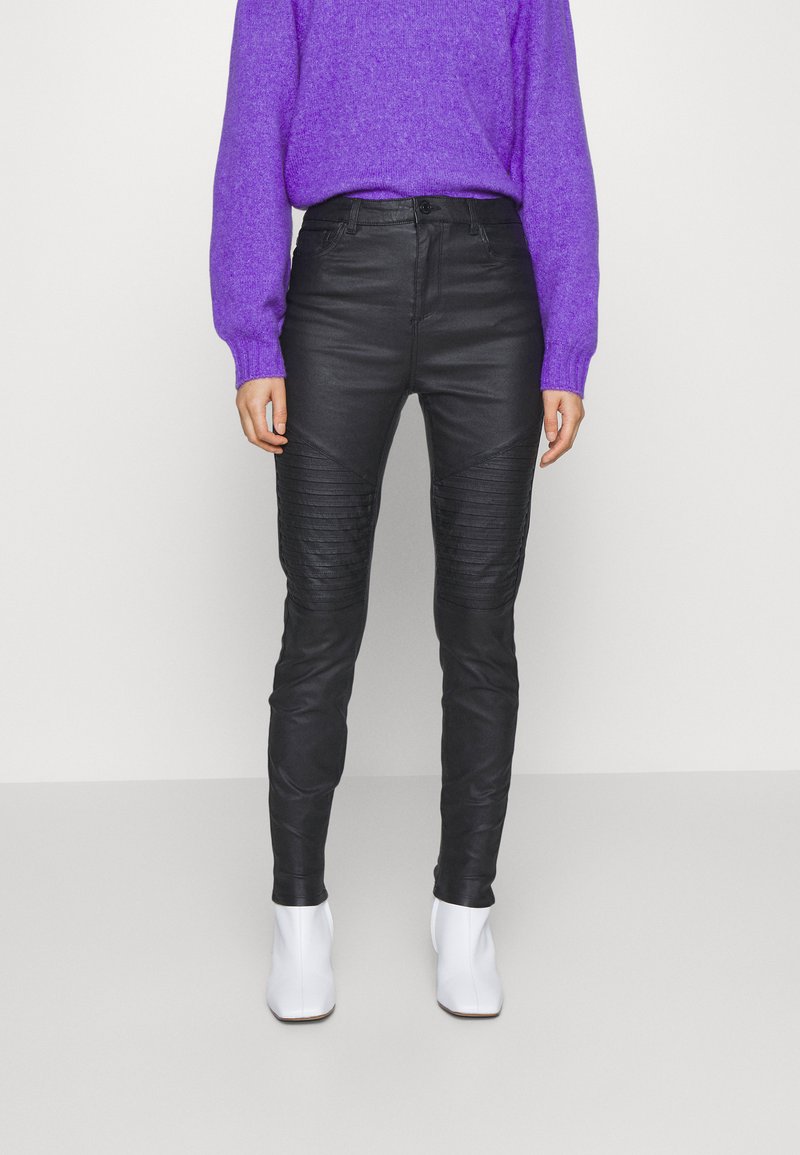 Vero Moda Petite VMSOPHIA BIKER COATED - Jeans Skinny Fit - black