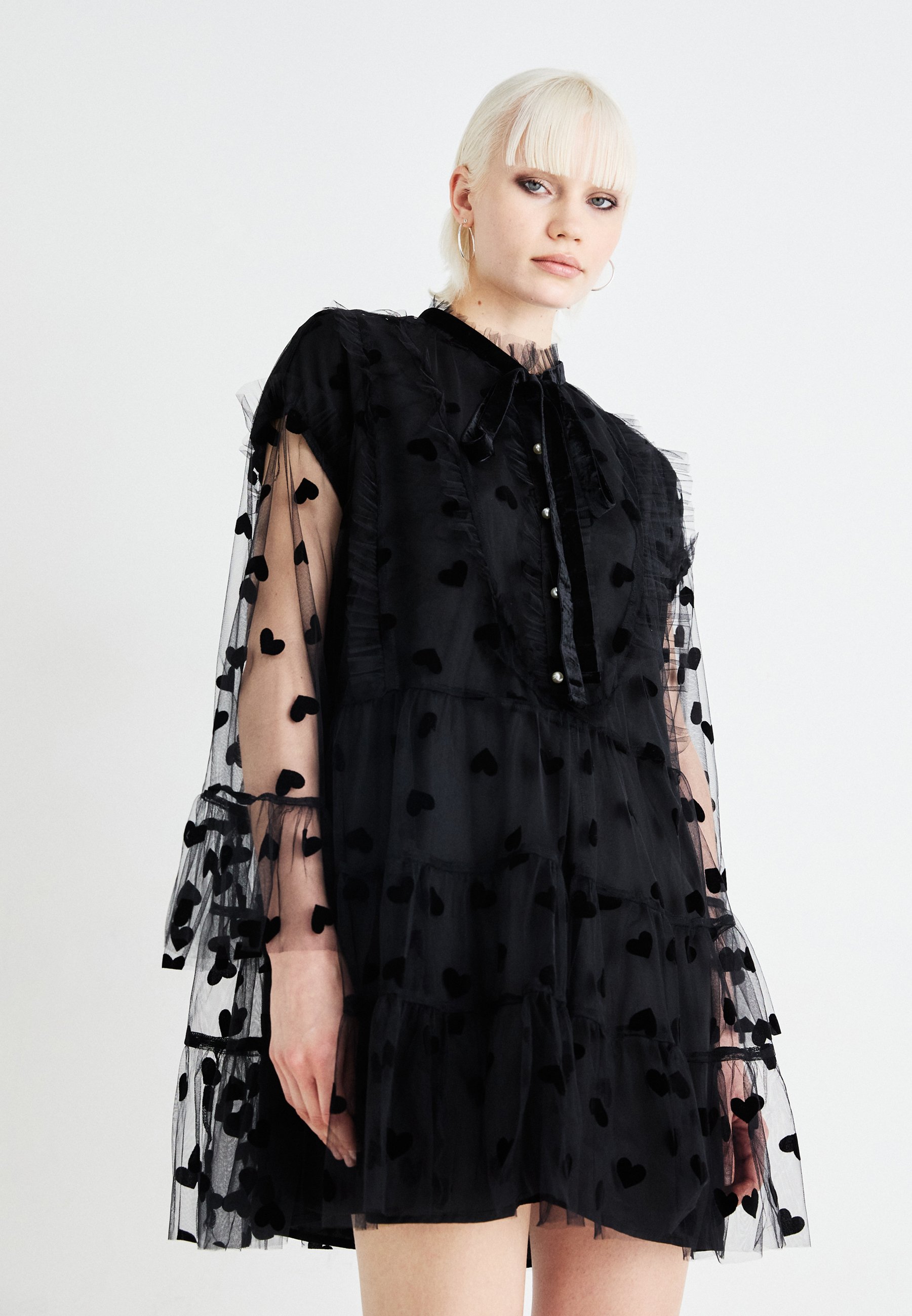 Sister Jane HAZEL HEARTS MINI DRESS - Cocktail dress / Party dress - black  - Zalando.ie