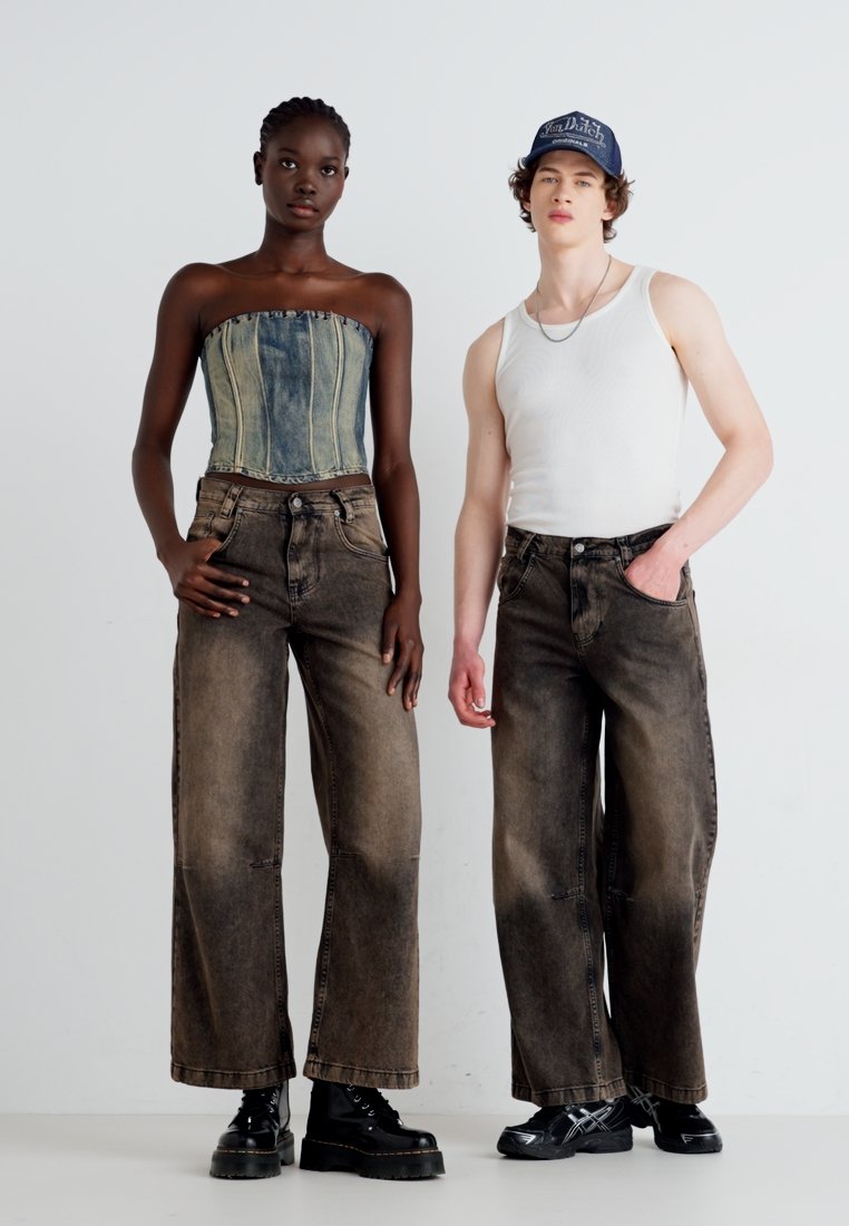 パンツ JADED LONDON Acid Brown Colossus Jeans Shop Acid Brown Colossus Jeans | Jaded London | Clothing
