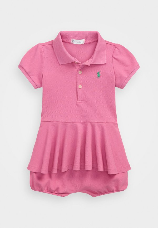 STRETCH MESH PEPLUM POLO SHORTALL - Jumpsuit