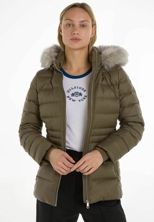 Tommy Hilfiger TYRA WITH FUR - Gewatteerde jas - oliv