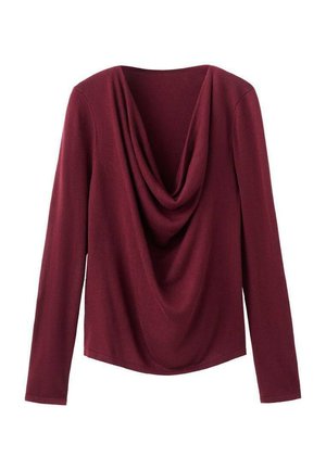 Bordo dolg rokav s podloženim izrezom in mehkim, struktiranim tkanjem. Ima sproščen kroj in zaobljen spodnji rob.