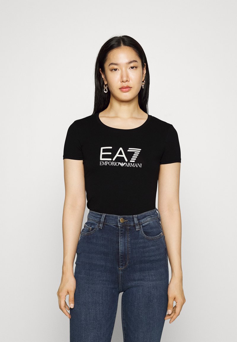 EA7 Emporio Armani Triko s potiskem - black/white