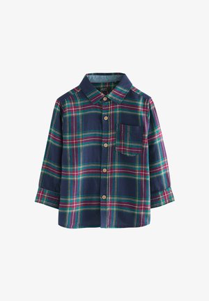 Next, Hemd - navy tartan check