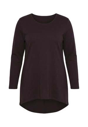 MIAMODA, LANGARMSHIRT, A-LINIE, SAUM HINTEN LÄNGER - Langarmshirt - mahogany
