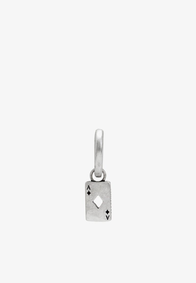 AllSaints DIAMOND CARD HUGGIES - Boucle d'oreille individuelle - silver