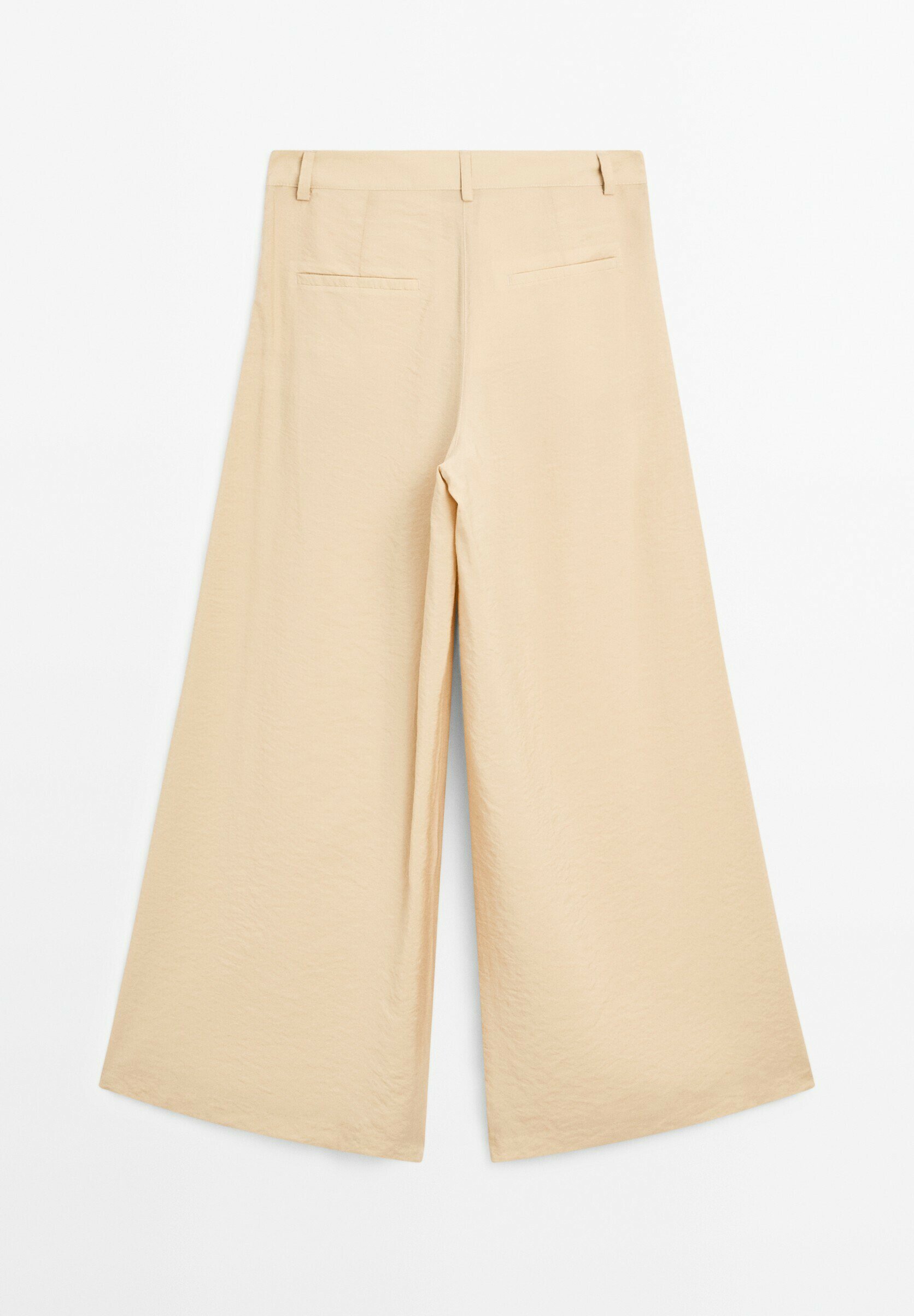 ★ Massimo Dutti★ Palazzo pants with darts 05008508710 Darted palazzo trousers · Beige · Dressy | Massimo Dutti
