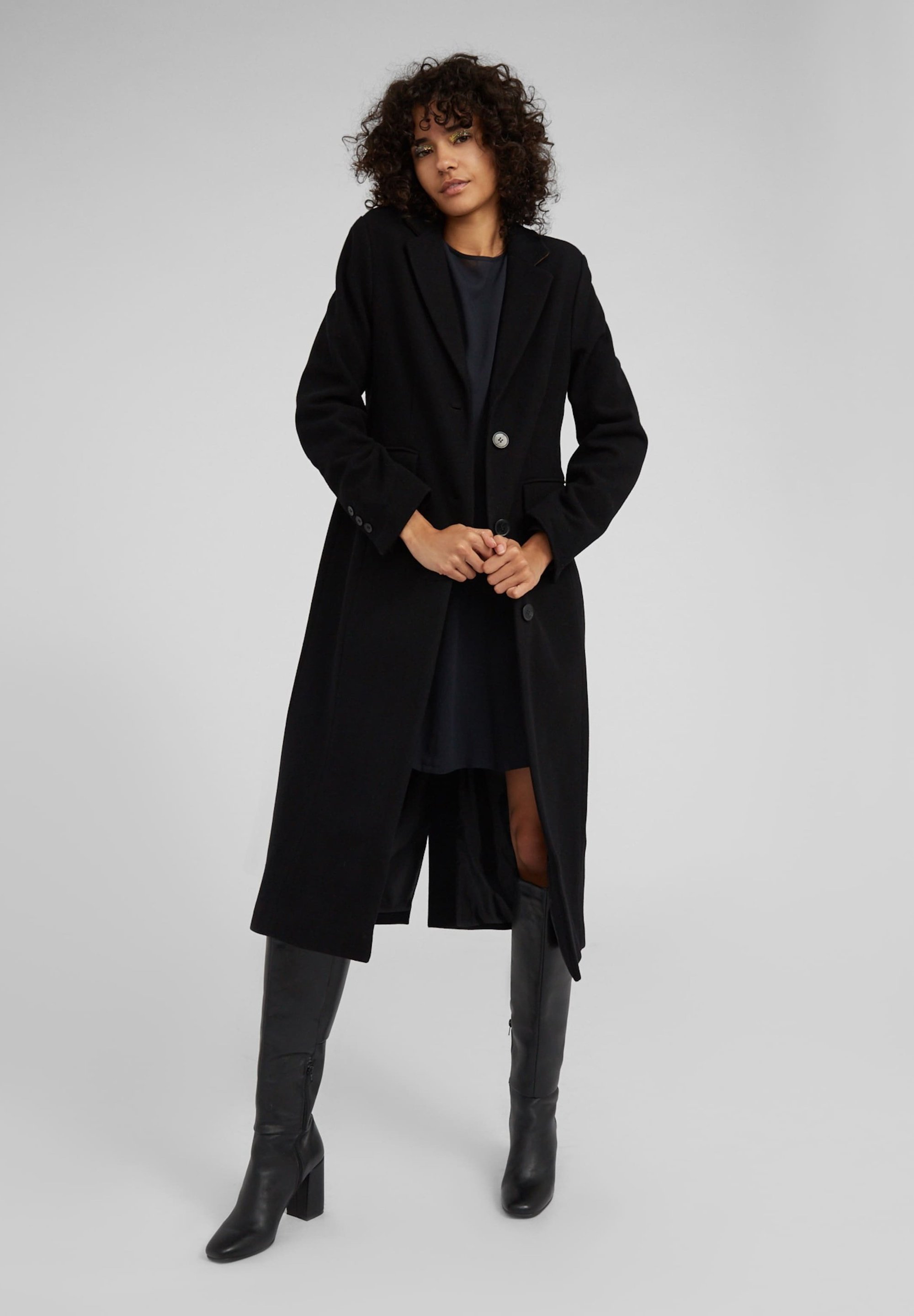 classic black coat