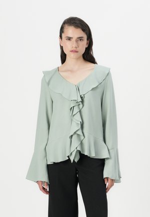 Vero Moda VMMERRY FRILL - Blouse - iceberg green