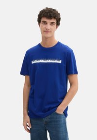 TOM TAILOR DENIM Triko s potiskem - blau