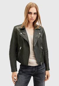 AllSaints DALBY BIKER - Giacca di pelle - green