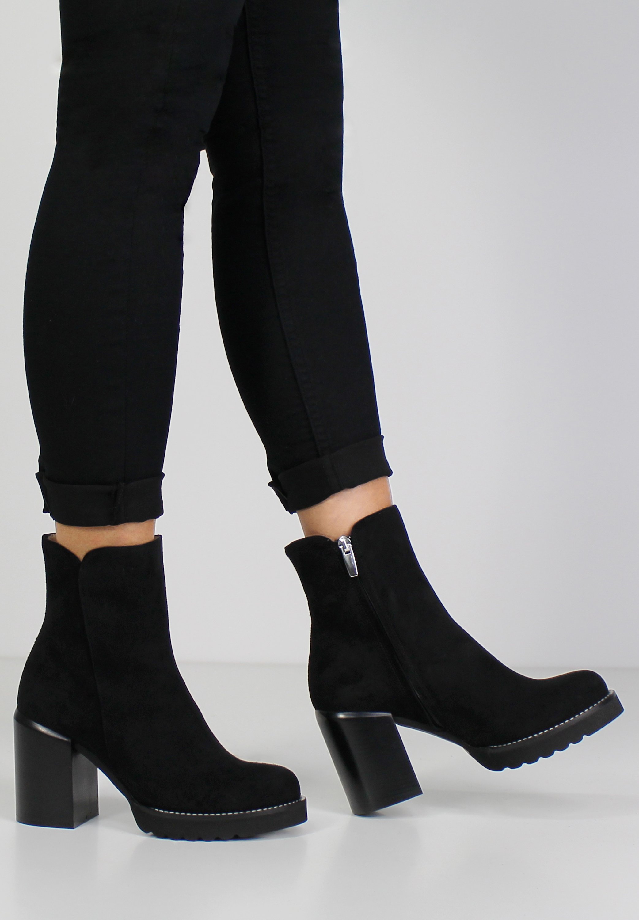 Evita Enkellaarsjes met hoge hak - black/Zwart - Zalando.nl