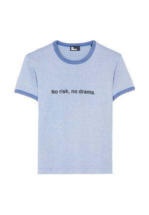 The Kooples SÉRI NO RISK MANCHES COURTES - T-shirt con stampa - stone blue
