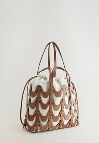 Next WEAVE STRUCTURED - Handbag - tan brown