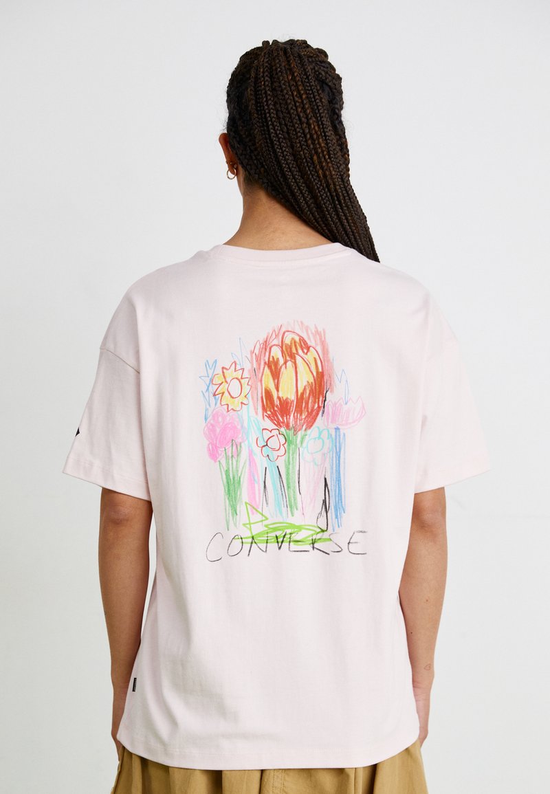 Converse SUMMER FLOWERS LOOSE - Tricou cu imprimeu - blush hush