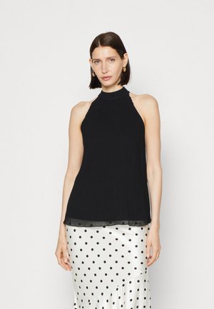 Anna Field WOVEN PLISSEE TOP  - Μπλούζα - black