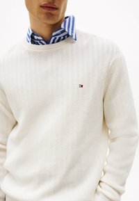 Tommy Hilfiger TEXTURED CREW NECK - Jumper - ivory petal