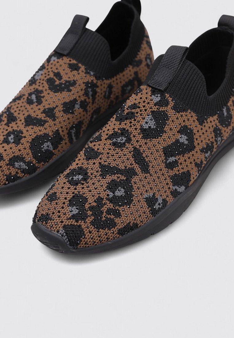La Strada Chaussons animal print/marron