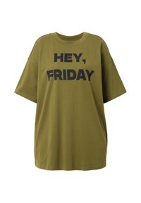 Studio Untold , OVERSIZED, STATEMENT-PRINT - T-Shirt print - dark olive