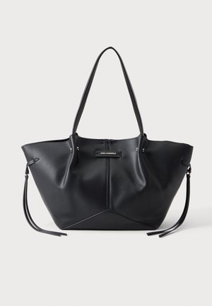 KARL LAGERFELD, PIERCED TOTE - Geantă de pânză - black