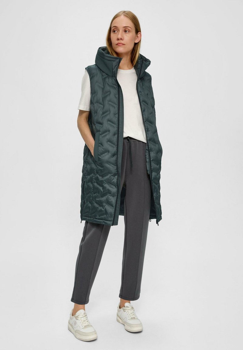 Diesel Graue Damen Weste Mit Kapuze Steppweste Lang S Oliver Weste