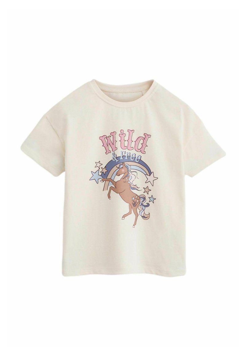 Next SHORT SLEEVE  REGULAR FIT - T-shirts print - neutral horse rodeo