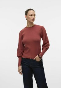 Vero Moda VMHOLLYPOINTELLE - Trui - marsala