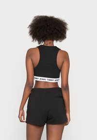 Tommy Jeans LOGO CROP - Topp - black