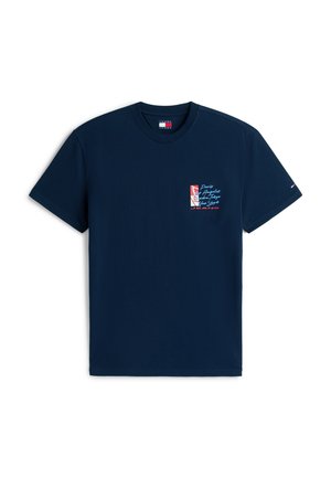 Tommy Jeans, SIGNATURE BACK LOGO JERSEY T-SHIRT - T-shirt print - dark night navy