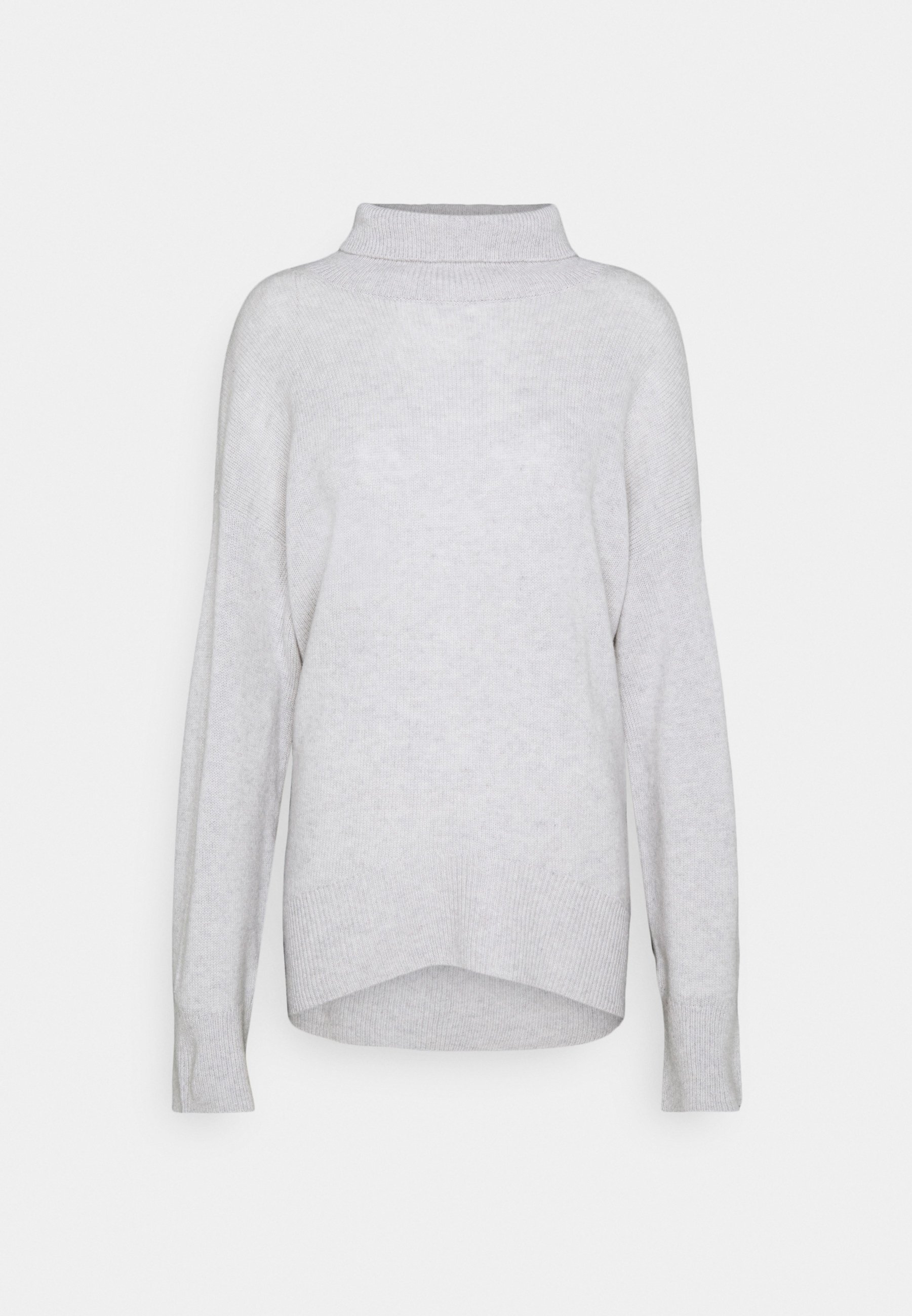pure cashmere HIGH NECK Jumper light grey