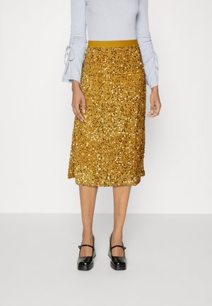 VILA VISASSA MIDI SEQUINS SKIRT - Pencil φούστα - gold