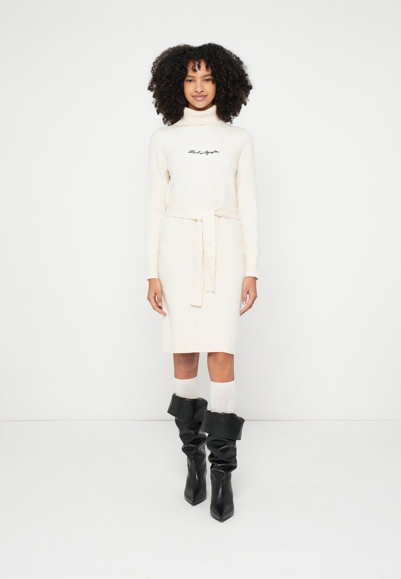 Karl Lagerfeld Gebreide jurk crème